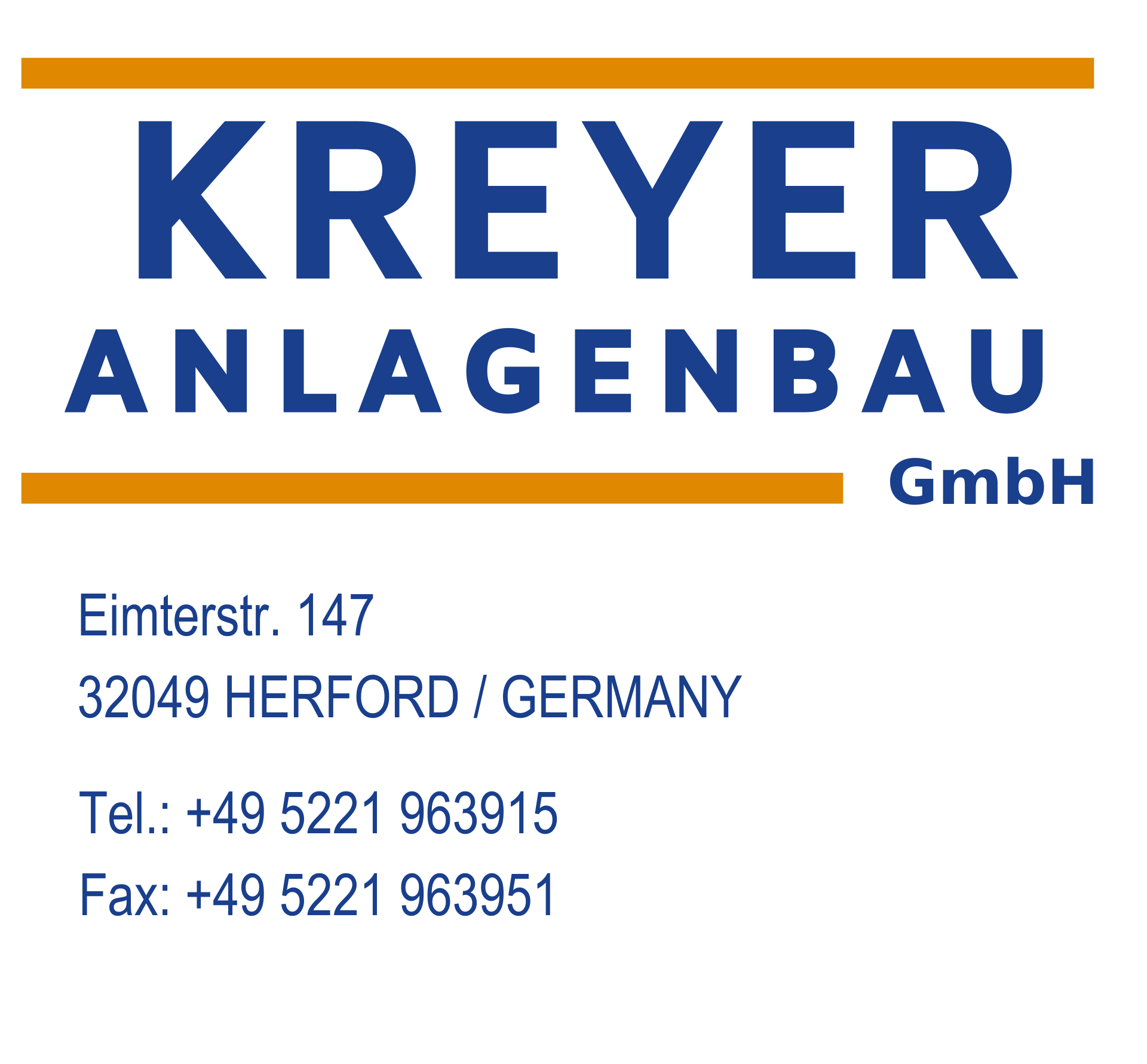KREYER Anlagenbau GmbH Firmenanschrift